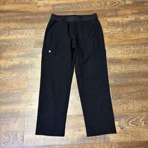 FIGS Axim Cargo Scrub Pants Mens M/S Black Technical Collection